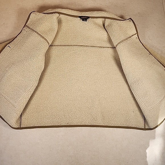 VTG Woolrich Women's XL Corduroy Sherpa Collar Jacket Button Front Pockets - Picture 9 of 10